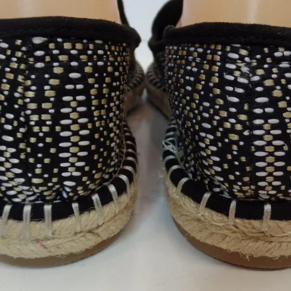 Universal Thread Carly Womens Black Woven Espadrille Flat Slip on 9.5 - Picture 5 of 13